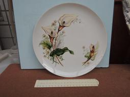 海芋瓷盤 早期台灣慶同製 海芋橢圓形瓷盤 腰子盤- 34*23.5*3.5公分 歷史價格詳細信息