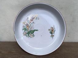 WH15575【四十八號老倉庫】全新 早期 台灣 綠釉 手繪 胭脂紅 花 碗 大碗公 21.7cm 1碗價【懷舊收藏拍片 歷史價格詳細信息