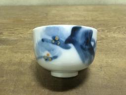 WH16289【四十八號老倉庫】二手 早期 台灣 手繪 噴繪 青花 杯 茶杯 120cc 有瑕 1杯價 歷史價格詳細信息