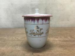 WH16517【四十八號老倉庫】全新 早期 台灣 手繪 胭脂紅 花 碗 麵碗 湯碗 15.5cm 有瑕 1碗價 歷史價格詳細信息