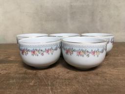 早期大同粉紅玫瑰花瓷碗 飯碗 -直徑 11.5 公分- 10 碗合售 歷史價格詳細信息