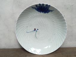 WH22097【四十八號老倉庫】全新 早期 台灣 手繪 壓印 鶴盤 丹頂鶴 圓盤 25cm 1盤價【懷舊收藏拍片道具】 歷史價格詳細信息