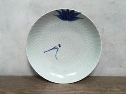 WH22097【四十八號老倉庫】全新 早期 台灣 手繪 壓印 鶴盤 丹頂鶴 圓盤 25cm 1盤價【懷舊收藏拍片道具】 歷史價格詳細信息