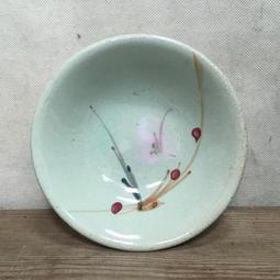 WH14036【四十八號老倉庫】全新 早期 台灣 手繪 胭脂紅 花 碗 麵碗 滷肉飯碗 14.5cm 小瑕 1碗價 歷史價格詳細信息