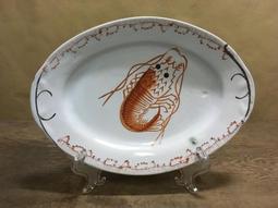 早期手繪蝦盤 5個合售 27cm三件 33cm二件 歷史價格詳細信息