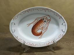 早期手繪蝦盤 5個合售 27cm三件 33cm二件 歷史價格詳細信息