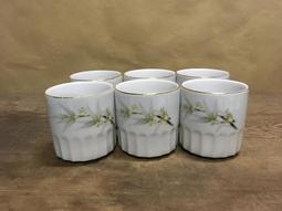 WH23525【四十八號老倉庫】全新 早期 台灣 低溫燒 手繪 紫花 茶杯杯蓋 7.3cm 有瑕 1蓋價 歷史價格詳細信息