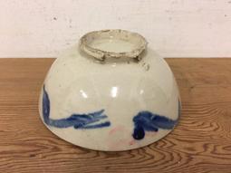 WH19048【四十八號老倉庫】 二手 早期 台灣 手繪 胭脂紅 花 碗 麵碗 湯碗公 18.3cm 1碗價【懷舊收藏拍 歷史價格詳細信息