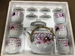 茶具組 早期大同玫瑰花茶壺茶杯茶具組 -一壺5杯5蓋 (提把斷掉) 歷史價格詳細信息