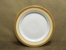 WH24363【四十八號老倉庫】全新 早期 台灣 燙金 盤 深盤 22.8cm 1盤價【懷舊收藏拍片道具】 歷史價格詳細信息