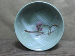 WH24553【四十八號老倉庫】全新 早期 台灣 手繪 胭脂紅 花 碗 麵碗 湯碗 16.9cm 1碗價【懷舊收藏拍片道 歷史價格詳細信息