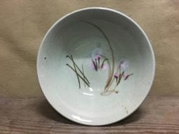 WH24569【四十八號老倉庫】全新 早期 台灣 手繪 胭脂紅 花 碗 麵碗 湯碗 15.4cm 1碗價【懷舊收藏拍片道 歷史價格詳細信息