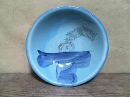 WH24653【四十八號老倉庫】二手 早期 台灣 青花 手繪 胭脂紅 花 碗 麵碗 湯碗公 19cm 有瑕 1碗價 歷史價格詳細信息