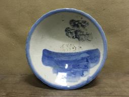 WH24653【四十八號老倉庫】二手 早期 台灣 青花 手繪 胭脂紅 花 碗 麵碗 湯碗公 19cm 有瑕 1碗價 歷史價格詳細信息