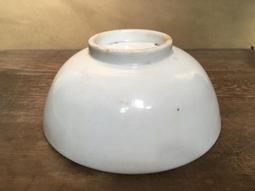 WH24653【四十八號老倉庫】二手 早期 台灣 青花 手繪 胭脂紅 花 碗 麵碗 湯碗公 19cm 有瑕 1碗價 歷史價格詳細信息