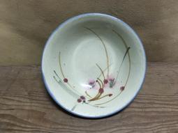 WH24653【四十八號老倉庫】二手 早期 台灣 青花 手繪 胭脂紅 花 碗 麵碗 湯碗公 19cm 有瑕 1碗價 歷史價格詳細信息