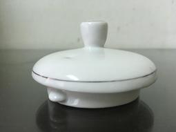 WH24992【四十八號老倉庫】全新 早期 台灣 銀邊 素色 茶壺 壺蓋 7.4/5.9cm 1蓋價【懷舊收藏拍片道具】 歷史價格詳細信息