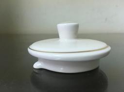 WH24992【四十八號老倉庫】全新 早期 台灣 銀邊 素色 茶壺 壺蓋 7.4/5.9cm 1蓋價【懷舊收藏拍片道具】 歷史價格詳細信息