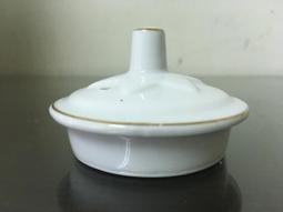 WH24992【四十八號老倉庫】全新 早期 台灣 銀邊 素色 茶壺 壺蓋 7.4/5.9cm 1蓋價【懷舊收藏拍片道具】 歷史價格詳細信息