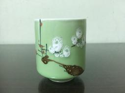 WH26402【四十八號老倉庫】全新 早期 台灣 綠釉 手繪 梅花 杯 茶杯 330cc 原瑕 1杯價【懷舊收藏拍片道具 歷史價格詳細信息