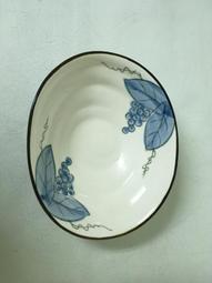 WH26811【四十八號老倉庫】二手 玫瑰花 橢圓 碗 麵碗 湯碗 16.7cm 1碗價【懷舊收藏拍片道具】 歷史價格詳細信息
