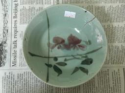 WH28623【四十八號老倉庫】全新 早期 台灣 利昌 手繪 蓋印 蝦盤 腰子盤 21.4cm 有瑕 1盤價 歷史價格詳細信息