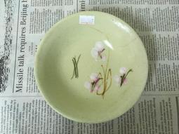 WH23648【四十八號老倉庫】二手 早期 台灣 彩色 花朵 玻璃燈罩 吊燈【懷舊收藏拍片道具】 歷史價格詳細信息