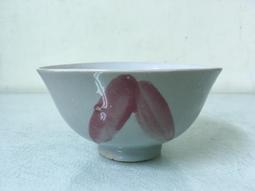 WH27203【四十八號老倉庫】全新 早期 台灣 黃釉 手繪 胭脂紅 花 碗 飯碗 11.6cm 有瑕 1碗價 歷史價格詳細信息