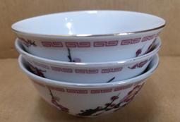 早期大同瓷碗 大同窯歌林青花瓷碗 飯碗 寬口碗 - 直徑12 公分 -8 碗合售 歷史價格詳細信息