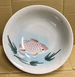 臺灣老碗盤：「手繪雙黑鮪魚圖紋」陶瓷大碗公（雙魚碗、金槍魚、早期碗公、光復初期） 歷史價格詳細信息