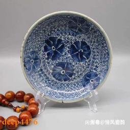 #青花瓷盤# 清三代乾隆外銷瓷青花山水盤 明清景德鎮陶瓷器清29540 歷史價格詳細信息