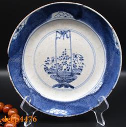 #青花瓷盤# 清三代乾隆外銷瓷青花山水盤 明清景德鎮陶瓷器清29540 歷史價格詳細信息