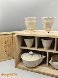 日本名家菊陶手作中皿，盤面刀切紋路，滿滿的釉水，古萩盤子，可29691 歷史價格詳細信息