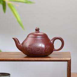 源頭 紫砂壺宜興原礦段泥純手工刻繪長樂漢瓦大口實用茶具禮 歷史價格詳細信息
