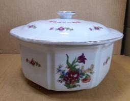 早期大同富貴燉盅 金花富貴 八角瓷燉盅 湯盅 湯甕-直徑 20.5 公分 歷史價格詳細信息