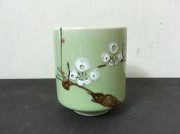 WH28785【四十八號老倉庫】全新 早期 台灣 綠釉 手繪 梅花 杯 茶杯 330cc 1杯價 歷史價格詳細信息