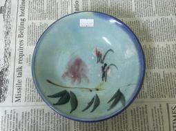 WH24786【四十八號老倉庫】全新 早期 台灣 手繪 胭脂紅 花 碗 飯碗 11.4cm 有瑕 1碗價【懷舊收藏拍片道 歷史價格詳細信息