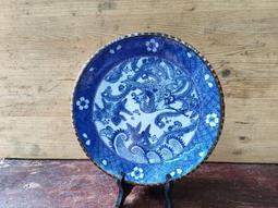 庄腳柑仔店~早期青花山水風景圓盤大盤 歷史價格詳細信息