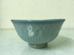 WH27271【四十八號老倉庫】全新 早期 台灣 藍釉 樹葉紋 古早碗 飯碗 米糕碗 碗粿碗 有瑕 1碗價 歷史價格詳細信息