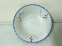 WH7055【四十八號老倉庫】全新 早期 台灣製 手繪 胭脂紅 花 碗 飯碗 11.5cm 有瑕 1碗價 歷史價格詳細信息