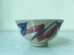 WH27413【四十八號老倉庫】全新 早期 台灣 藍釉 樹葉紋 古早碗 飯碗 米糕碗 碗粿碗 完整 1碗價 歷史價格詳細信息