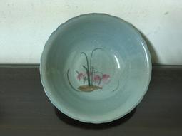 WH26151【四十八號老倉庫】全新 早期 台灣 手繪 胭脂紅 花 碗 麵碗 湯碗 17.3cm 1碗價【懷舊收藏拍片道 歷史價格詳細信息
