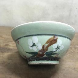 WH13566【四十八號老倉庫】全新 早期 台灣 手繪 白梅花 胭脂紅 花 碗 麵碗 湯碗 14.7cm 1碗價【懷舊收 歷史價格詳細信息