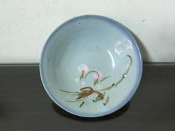 WH26128【四十八號老倉庫】全新 早期 台灣 手繪 胭脂紅 花 碗 小 碗公 18.4cm 有瑕 1碗價 歷史價格詳細信息