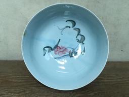 WH17351【四十八號老倉庫】全新 早期 台灣 陶 手繪 壓印 鶴 頂紅 鶴 盤 18.7cm 1盤價【懷舊收藏拍片道 歷史價格詳細信息