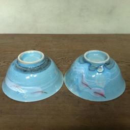 WH9917【四十八號老倉庫】全新 早期 台灣 藍釉 手繪 胭脂紅 梅花 碗 飯碗 11.8cm 有瑕 2碗價 歷史價格詳細信息