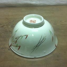 WH7057【四十八號老倉庫】全新 早期 台灣製 手繪 胭脂紅 楓葉 碗 飯碗 11.5cm 有瑕 1碗價 歷史價格詳細信息