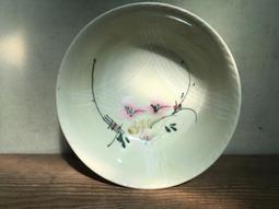 WH15478【四十八號老倉庫】全新 早期 台灣 手繪 胭脂紅 花 碗 大碗公 21.5cm 有瑕 1碗價 歷史價格詳細信息