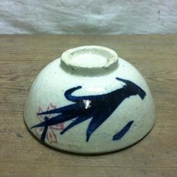WH8874【四十八號老倉庫】二手 早期 台灣 手繪 白梅花 碗 麵碗 湯碗 14.5cm 有瑕 1碗價 歷史價格詳細信息