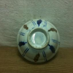 WH7851【四十八號老倉庫】全新 早期 台灣 咖啡藍綠色 點點 粗碗 滷肉飯 肉圓 茶碗 冰碗 13.7cm 1碗價 歷史價格詳細信息